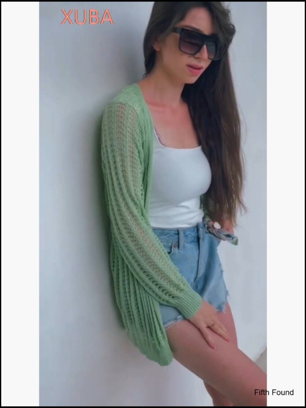 Crochet Lightweight Cardigan Cover Up Open Front Long Sleeve Summer Cardigan - Picture 5 of 7